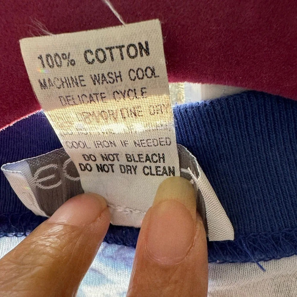 ECCOBAY S blue and white floral design cardigan w/white flower full button front - Picture 8 of 8